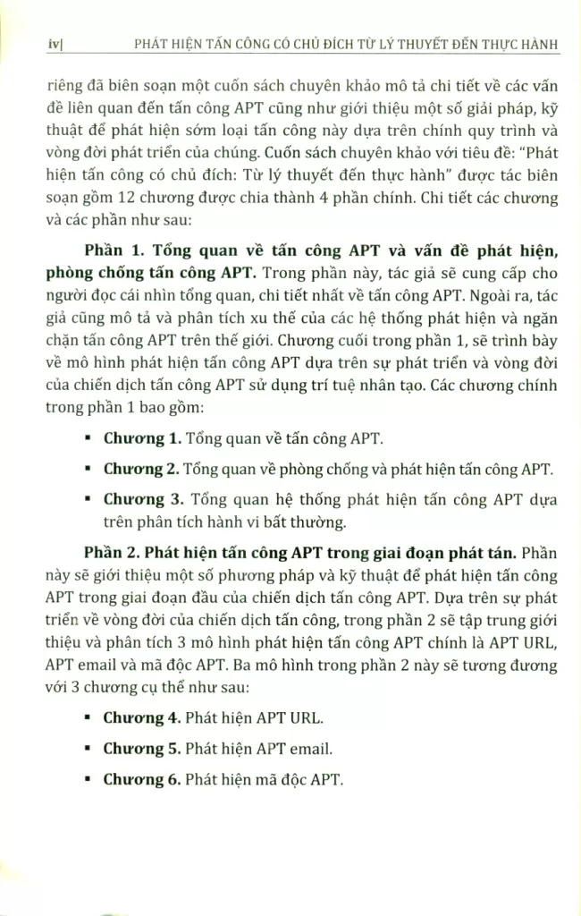 PHÁT HIỆN TẤN CÔNG CÓ CHỦ ĐỊCH - TỪ LÝ THUYẾT ĐẾN THỰC HÀNH (Sách chuyên khảo)